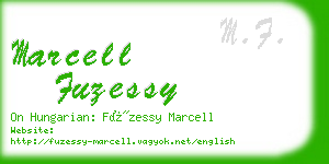 marcell fuzessy business card